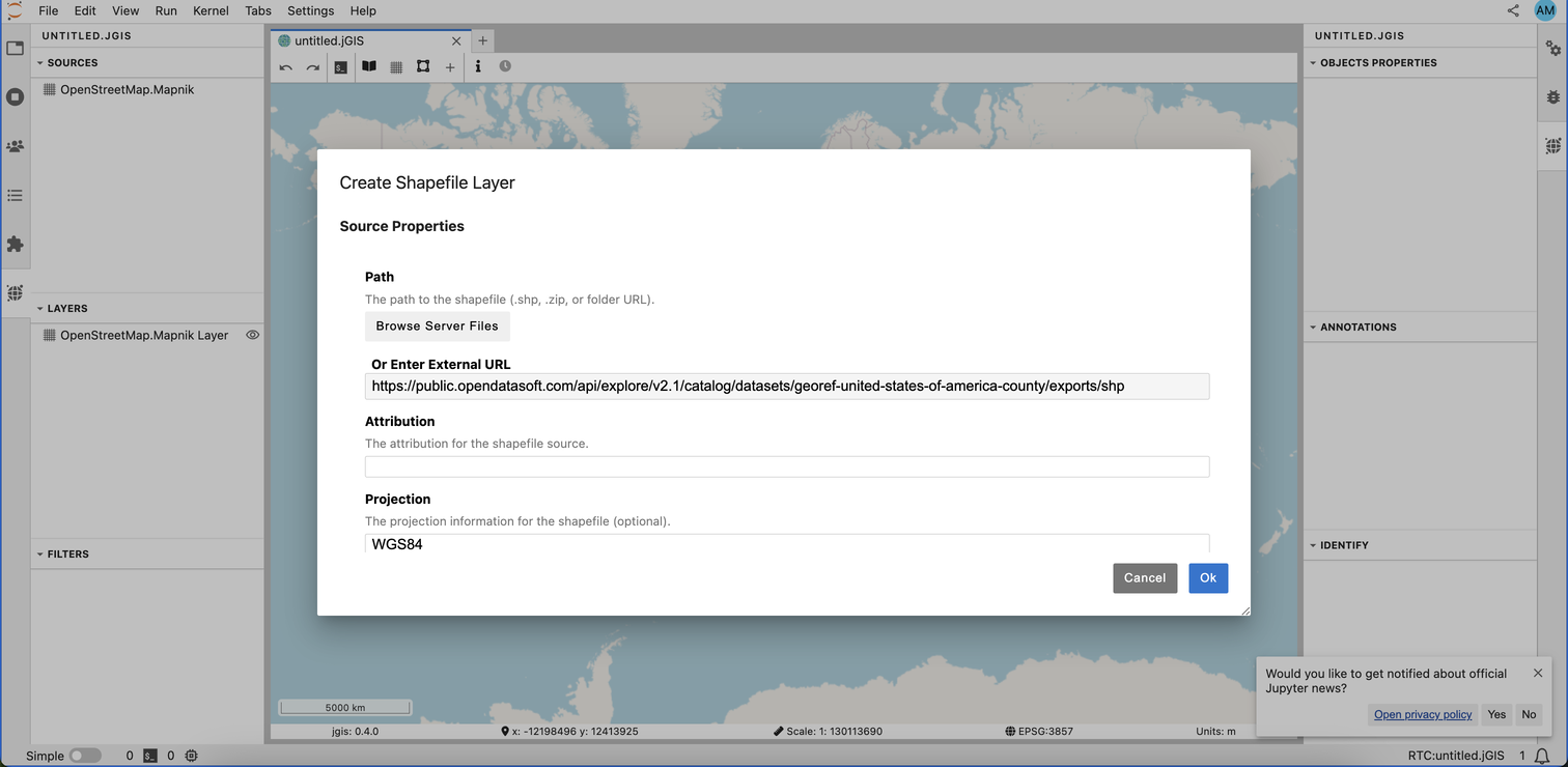 Set Shapefile Layer